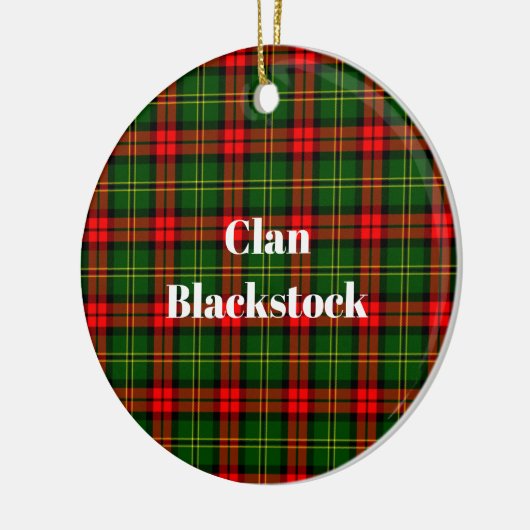 Clan Blackstock Tartan Keramisch Ornament (Links)