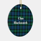 Clan Blackwatch Ancient Tartan Keramisch Ornament (Rechts)