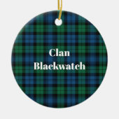Clan Blackwatch Ancient Tartan Keramisch Ornament (Voorkant)