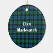 Clan Blackwatch Ancient Tartan Keramisch Ornament (Links)