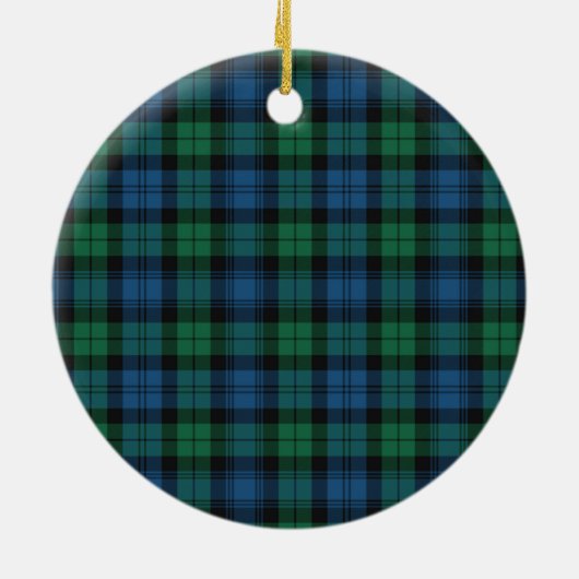 Clan Blackwatch Ancient Tartan Keramisch Ornament (Achterkant)