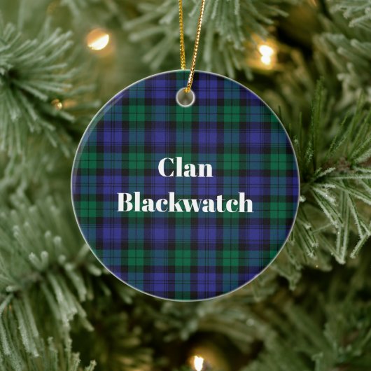 Clan Blackwatch Modern Tartan Keramisch Ornament (Boom)