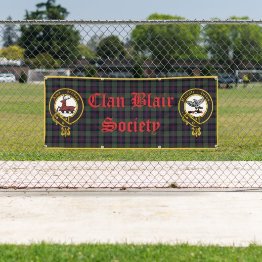 Clan Blair Banner Tartan Achtergrond (Insitu)