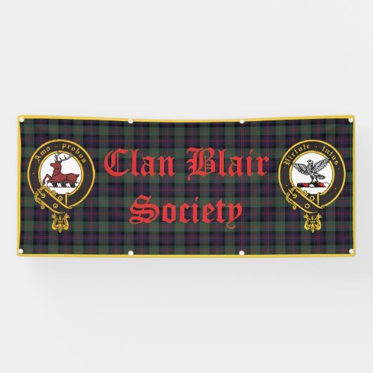 Clan Blair Banner Tartan Achtergrond (Horizontaal)