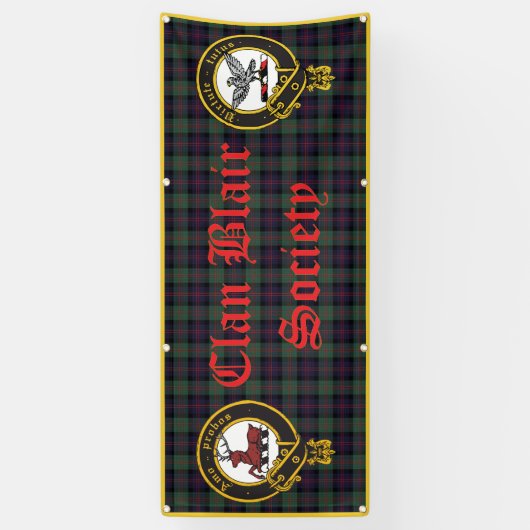 Clan Blair Banner Tartan Achtergrond (Verticaal)