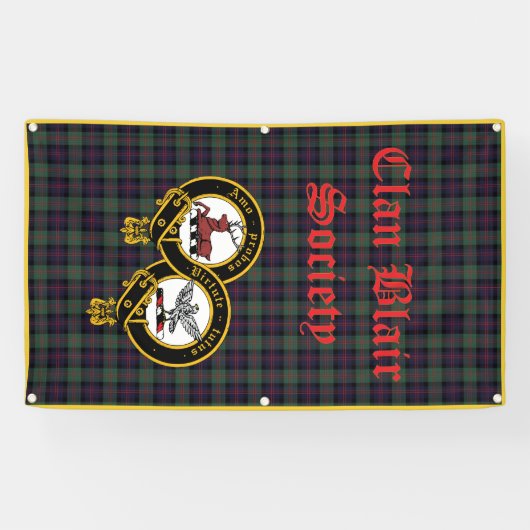 Clan Blair Banner Tartan Achtergrond Verticaal (Horizontaal)