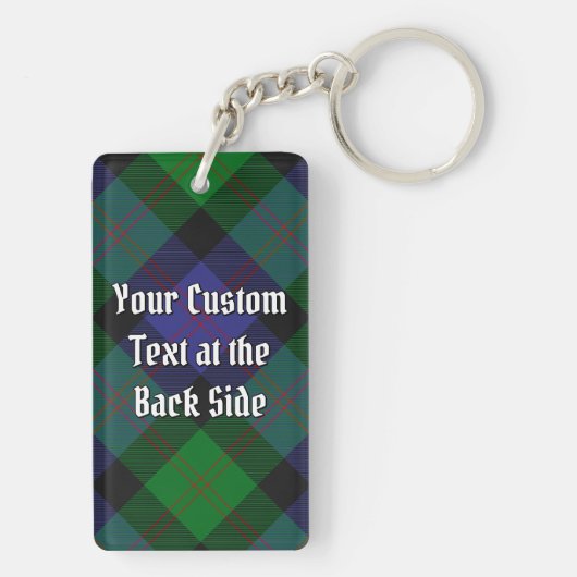 Clan Blair Crest Acrylische Sleutelhanger (achterkant)