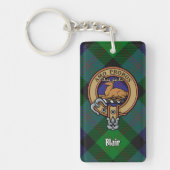 Clan Blair Crest Acrylische Sleutelhanger (Voorkant)