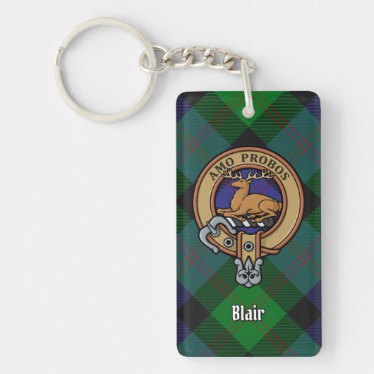 Clan Blair Crest Acrylische Sleutelhanger (Voorkant)