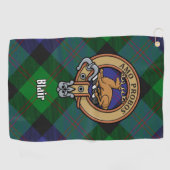 Clan Blair Crest Golf Handdoek (Horizontaal)