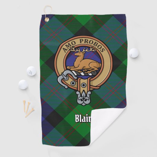 Clan Blair Crest Golf Towel Golfhanddoek (Insitu)