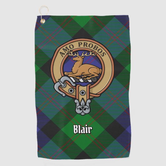 Clan Blair Crest Golf Towel Golfhanddoek (Voorkant)