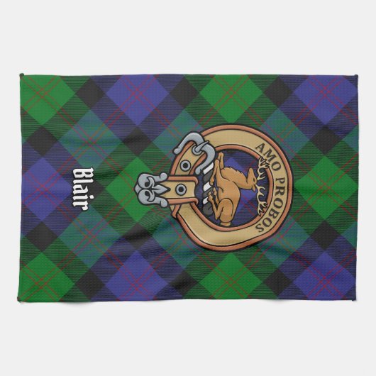 Clan Blair Crest Kitchen Towel Theedoek (Horizontaal)