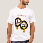 Clan Blair Crest met Titel T-Shirt (Voorkant)