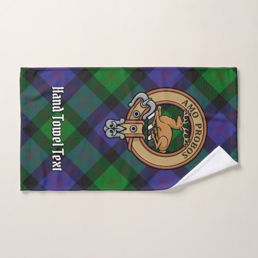 Clan Blair Crest over Tartan Bad Handdoek (Handdoek)