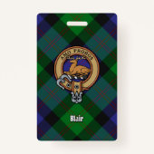 Clan Blair Crest over Tartan Badge (Voorkant)