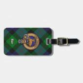Clan Blair Crest over Tartan Bagagelabel (Voorkant horizontaal)