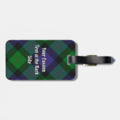 Clan Blair Crest over Tartan Bagagelabel (Achterkant horizontaal)