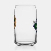 Clan Blair Crest over Tartan Blikvorm Glas (Links)