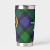 Clan Blair Crest over Tartan Geïsoleerde Drinkbeker (Links)