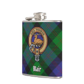 Clan Blair Crest over Tartan Heupfles (Links)