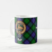 Clan Blair Crest over Tartan Koffiemok (Voorkant links)