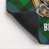 Clan Blair Crest over Tartan Muismat (Hoek)