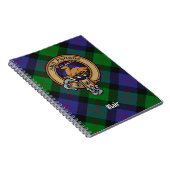Clan Blair Crest over Tartan Notitieboek (Rechterzijde)