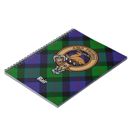 Clan Blair Crest over Tartan Notitieboek (Linkerzijde)