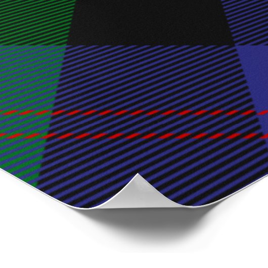 Clan Blair Crest over Tartan Poster (Hoek)