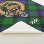 Clan Blair Crest over Tartan Sherpa Deken (3/4)