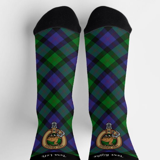 Clan Blair Crest over Tartan Socks Sokken (Top)