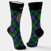 Clan Blair Crest over Tartan Socks Sokken (Gebogen)
