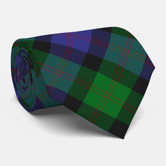 Clan Blair Crest over Tartan Stropdas (Opgerold)