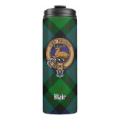 Clan Blair Crest over Tartan Thermosbeker (Voorkant)