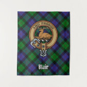 Clan Blair Crest over Tartan Wandkleed (Voorkant)
