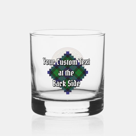 Clan Blair Crest over Tartan Whisky Glas (Achterkant)