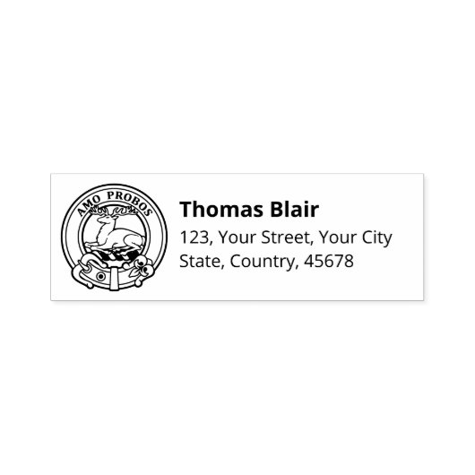 Clan Blair Crest Self-Inking Stamp Zelfinktende Stempel (Design)
