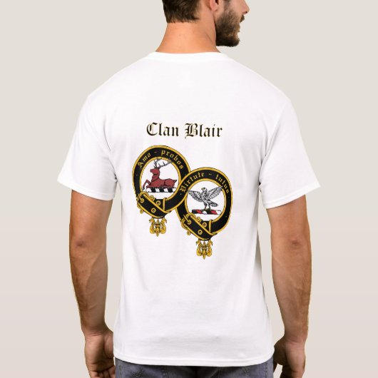 Clan Blair Logo op de rug T-shirt (Achterkant)