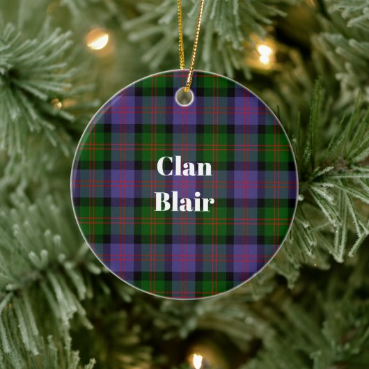 Clan Blair Modern Tartan Keramisch Ornament (Boom)