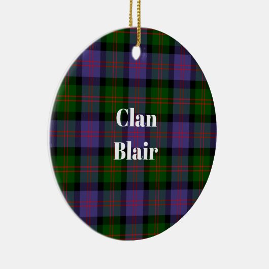 Clan Blair Modern Tartan Keramisch Ornament (Rechts)