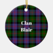 Clan Blair Modern Tartan Keramisch Ornament (Voorkant)