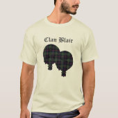 Clan Blair Modern Tartan Logo T-shirt (Voorkant)