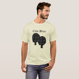 Clan Blair Modern Tartan Logo T-shirt