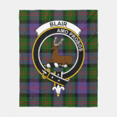 Clan Blair Modern Tartan Pset Fleece Deken (Voorkant)