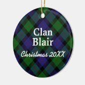 Clan Blair Scottish Tartan Keramisch Ornament (Links)