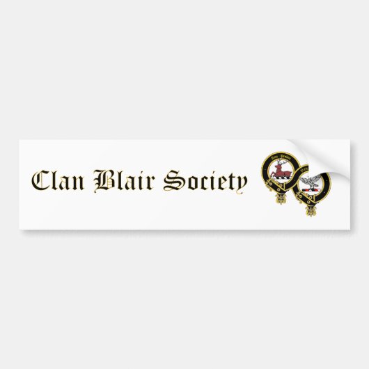 Clan Blair Society Bumpersticker (Voorkant)