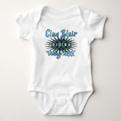 Clan Blair Tartan Burst  Birthyear Romper (Voorkant)
