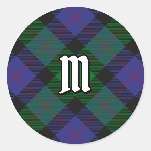 Clan Blair Tartan Classic Round Sticker (Voorkant)