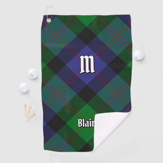Clan Blair Tartan Golf Towel Golfhanddoek (Insitu)